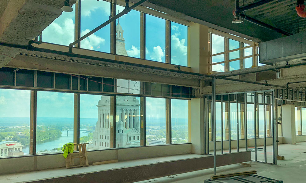 <p>During the renovation.</p>
