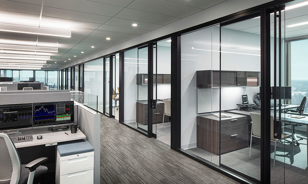 <p>SLAM was challenged with providing a significant number of enclosed offices around the perimeter of the building, without losing the benefits of natural light.</p>
