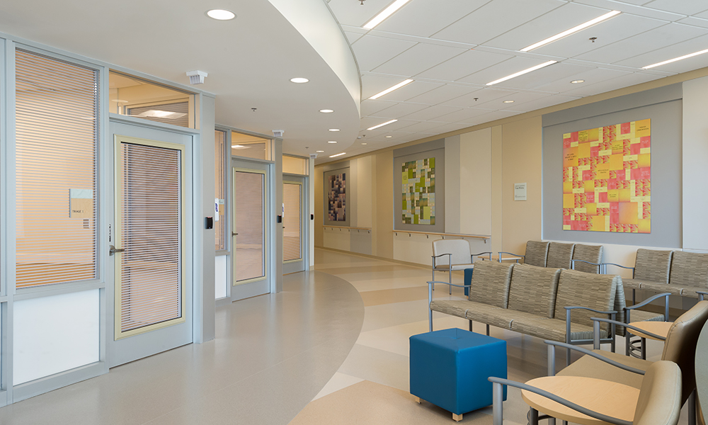 <p>The new Emergency Department is designed to deliver the state of the art services required for this most intensive of departments which is planned to serve up to 90,000 visits per year. Complementing the department is the development of the adjacent related site that when working together will address the dynamics involved in the development of the complete ED.  </p>
