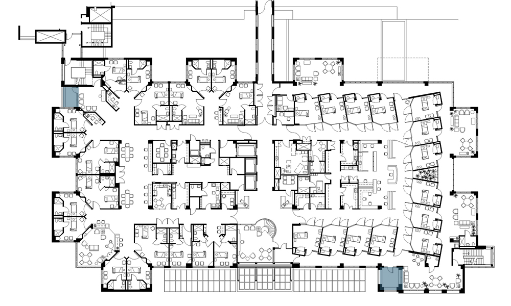 <p>Outdoor balcony space for families to stay close to patients without leaving the floor to get fresh air.</p>
