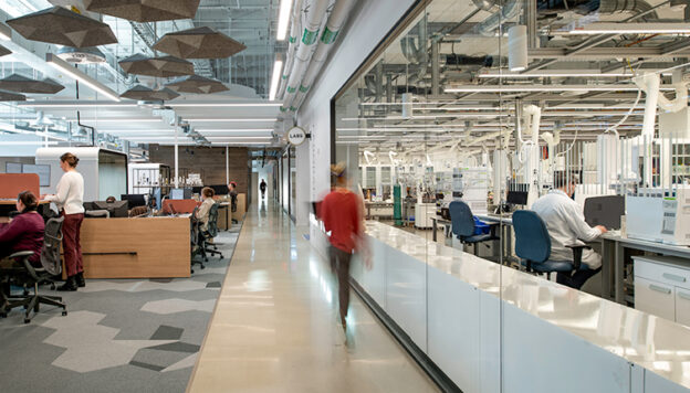 L'Oreal North America Research and Innovation Center Flexible Lab and Office Connection