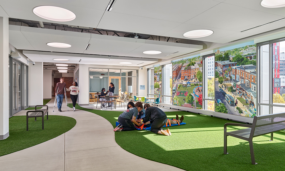 <p>The occupational therapy suite offers a variety of simulated environments where students learn to help patients promote their independence and facilitate participation in daily activities.</p>
