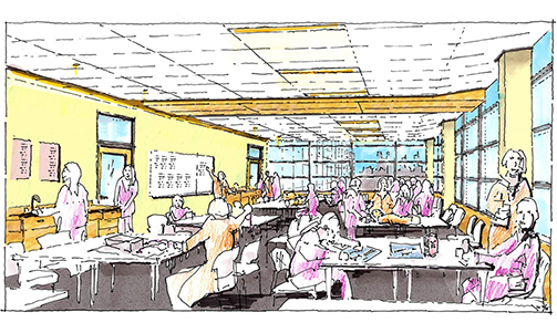 University of Illinois Chicago Simulation and Integrative Learning Center Sketch